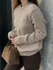 Frauen Pullover Gestrickte Pullover Stickerei Frauen Langarm Strickwaren Pullover Jumprt Weibliche Kleidung Solide Männer Rosa Grau Tops