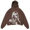 هوديز رجال Sweatshirts القوطية harajuku skull anime graphic hoodie man grunge female sweatshirt sweatshirt women y2k clothing stack