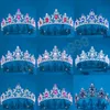 Gioielli per capelli con corona di cristallo per ragazze coreane di lusso Tiara Festa di compleanno per donna Accessori per corona nuziale con strass da sposa