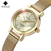 Altri orologi WWOOR Orologi da donna 2022 Top Brand di lusso in acciaio inossidabile Cinturino in maglia d'oro Orologio da donna Moda piccolo orologio da polso Reloj Mujer J230728