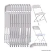 Autres fournitures de fête de fête Chaises pliantes en plastique Chaise d'événement Blanc commercial pour la maison Jardin Utiliser la livraison directe Dhbne Dh34G