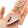 Keychains Lanyards Creative 1/6 Hollow 3D Sneakers Model Souvenirs Basketball Shoes Sports Enthusiasts Keyring Car Backpack Pendant Ot3Hd