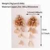 Ensembles de bijoux de mariage faits à la main en cuivre fleur collier et boucles d'oreilles ensemble mode or couleur ensembles de bijoux pour femmes accessoires cadeaux de fête à la mode 230729