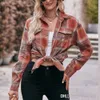 Designers Womens Long Sleeve Blue Tops Autumn Winter New Casual Fashion Oversize Loose Plaid Shirts