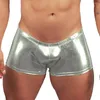 Mutande Pelle verniciata Intimo uomo Boxer Slip Tronco Metallo Fasciatura stretta Mutande BuLifting Pantaloncini erotici maschili Mutandine gay