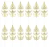 Decorative Flowers Exquisite Shape Leaves Simulated For Christmas Weddings Golden Silver Color Party Accessories Set