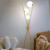 Floor Lamps Minimalist G9 Bulb Lamp Matte Gold Black Metal White Glass Lighting Fixtures For Living Room Bedroom Dining Drop