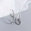 Hoop örhängen trendig silverguld färgklipp oval form geometrisk båge för kvinnor flicka gåva mode smycken dropship grossist