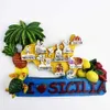 Kylmagneter Italien sicilia malaysia 3D harts kylmagnet turist souvenirer klistermärken hem kök dekoration kylmagnet x0731