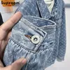 Mensjackor Supzoom ARRIVAL TOP Fashion Autumn and Winter Loose Full Print Warm Cotton Fashionable Cotton Padded Denim Jacket Men Coat 230731