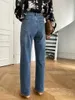 Jeans Femme French Classic Taille Haute Jambe Droite Pantalon Large Début Printemps 2023