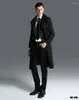 남자 트렌치 코트 2023 레트로 패션 남성 스프링 가을 남성 스웨이드 옷 슬림 딱지과 코트 긴 소매 캐주얼 재킷