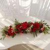 Decorative Flowers Wreaths Flower Swag Wall Decor Rose Runner Garland For Wedding Arch Table Centerpieces Door 230731