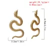 Dangle Earrings Fashion Punk Long Snake Gold Color Personality Stud Earings For Women Vintage Animal Brincos Female Jewelry Gift