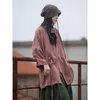 Ethnic Clothing Ramie Tie-Dyed Pleated Distressed 23 Summer Cotton And Linen Women's Top Lace Shirt Zen Wandering Style Coat