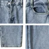 Herren-Jeans, breites Bein, für Männer, Frühling, locker, trendig, All-Match, einfacher koreanischer Stil, lässig, Studenten, Mode, täglich, gewaschen, Vintage-Streetwear