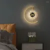 Wall Lamp Modern Simple Led Art Clock Design Sconce Bedroom Living Room Corridor Aisle Indoor Decoration Light Fixtures