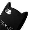 Custodie per cellulari Custodie in silicone per cartoni animati 3D per iPhone 8 Plus Glitter Beard Cat Lovely Ears Cover per telefono per iPhone 7 6 6S 5 5S SE X XS Max XR x0731