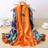 2023 New Brand Designer Silk Scarf Female Foulard Bandana Long Shawls Wraps Winter Neck Scarves Pashmina Lady Hijab Luxury