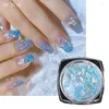 Ongles paillettes opale poudres ongles abrasifs rêveur Style romantique pour manucure matériel Aurora Sequin Patch bricolage décors # LEDBA03