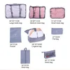 Trousses de toilette Organisateur de voyage Ensemble de rangement Ensemble de bagages de voyage portable Classification des vêtements de voyage Sac de rangement étanche multifonctionnel 230729