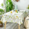 テーブルクロスフルーツグリーンホームキッチン防水テーブルクロス牧歌的な印刷結婚式の装飾長方形のコーヒーテーブル布タペットR230731