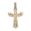 Designer Jewelryfactory Custom Hip Hop Iced Out Angel Wings Cross Design Pendant S925 Silver 9K 10K 14K 18K Gold Moissanite Diamond Pendant