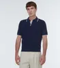 Men Polo Designer koszule Summer piana loro swobodna jedwabna koszulka koszulka z krótkim rękawem