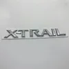 Tylna odznaka emblematu samochodu 3D Chrome x Trail Letters Srebrna naklejka na Nissan X-Trail Auto Styling230J