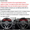 Hand-sewed car steering wheel cover Suede Mazda 3 Axela 2017-2019 Mazda 6 Atenza 2017-2019 CX-3 CX-9 CX-5174S