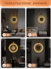 Decorative Objects Figurines Modern Home Decoration LED Lighting Clock Living Room Mute Wall Creative Restaurant 230731