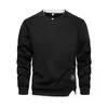 Mannen Truien Sweatshirts 2023 Mannen Harajuku Casual Hip Hop Streetwear Mode Herfst Mannelijke Effen Trui O Hals Nep Twee stukken 230731