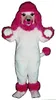 Pink Poodle Halloween Mascot Costumes Cartoon Character Outfit Suit Xmas Outdoor Party Outfit Adult Size Promotional Advertising Clothings