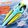 Elektriska RC -båtar Barco S1 RC Boat Wireless Electric Long Endurance High Speed ​​Racing 2 4G Speedboat Water Model Children Toy 230731