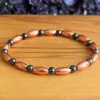 MG1829 Genuine Copper Magnetic Hematite Wrist Mala Womens Beaded Chakra Yoga Jewelry