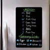 冷蔵庫のマグネットブラックボードボードメニューチャルクボードマグネットドライ消去キッチンチップ冷蔵庫パッドを書き込む冷蔵庫のシートチョークステッカーX0731