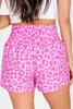 Оптовые шорты Производитель 2023 Женщина розовые леопардовые дамы с высокой талией Полиэстерские повседневные летние шорты для женщин