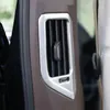 Moldura de saída de ar condicionado traseira de aço inoxidável 2 unidades para BMW X5 G05 2019 fibra de carbono estilo B coluna decoração capas 304s