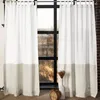 Curtain Pure Linen For Living Room Modern Grey Curtains Bedroom 50% Light Shading Blackout Drapes Kitchen