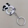 Creative Panda Keychain Pendant Cartoon Bottle Opener Keychains Corkscrew Keyring Key Chain Portable Home Kitchen Tools Q376