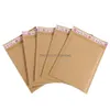 Packing Bags Natural Packaging Bag Bubble Mailers Brown Padded Envelopes Tear Resistant Mailing For Jewelry Makeup Supplies Drop Deliv Otuj7