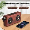 Portable Speakers Portable Wooden Equipo Wireless Bluetooth Integrated Card Home Audio Subwoofer R230731