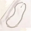 قلادة قلادة المجوهرات Viviene Westwood Necklace Diamond Chain Women Medusa Circluar