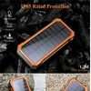 Cell Phone Power Banks 30000mAh Solar Power Bank Caricabatterie solare wireless Caricabatteria portatile PowerBank LED Torcia per iPhone Xiaomi Outdoor L230731