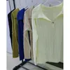 Camisolas Femininas 2023 Primavera Slim Twist Malha Pulôver Casaco Lapel Polo Retrô Tricô Jersey Jumper Y2K Manga Longa Tops Casual