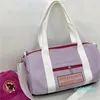 Bolsas de ombro Bolsa de ginástica de grande capacidade para mulheres Macaron Color Letter Nylon Bolsa esportiva de viagem leve