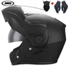 Hełmy motocyklowe 2021 Nowy Flip Up Hełm motocyklowy DOT CASCO CASCE MOTO MOTO MOTOCROS Moto Hełm z wewnętrznymi hełmami Słońca dla mężczyzny x0731 x0730