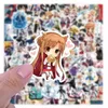 Sword Art Online 10 50 100pcs naklejki naklejka na DIY Laptop Stufme Car Trunk Board Guitar Motorcycle Anime Sticker Car277p