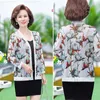 Women's Jackets Summer Ladies Printing Sun Protection Clothing Cardigan Thin Coat Loose Long Sleeves Breathable Mesh Female Short Jacket 5XL