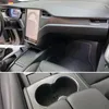 For tesla model 3 model X S Interior Central Control Panel Door Handle Carbon Fiber Stickers Decals Car styling Accessorie2353